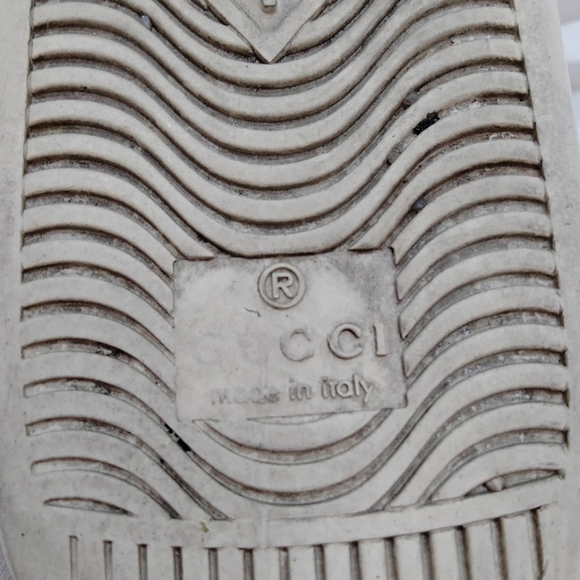 Gucci Sneakers Leather Ace Sherry Line Pearl Studs Size 36.5 - Picture 8 of 11